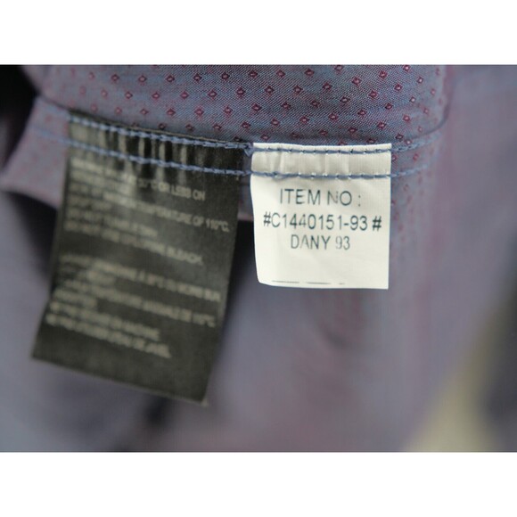 Bogosse Shirt Mens 3 Medium Blue Prints Long Sleeve Button Up Cotton Casual - Picture 9 of 9
